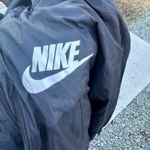 Nike Black Jacket with White Logo